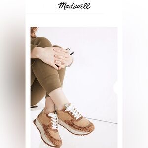 • Madewell • Kickoff Trainer Sneakers in Spot Dot Calf Hair & Nubuck